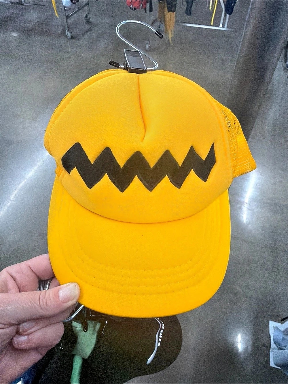 Otto Collection Charlie Brown Zig Zag Trucker Hat Yellow & Black